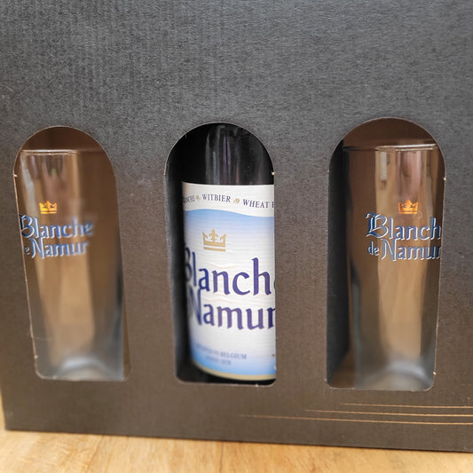 PROMO - Pack Blanche de Namur - 1x75cl + 2 verres