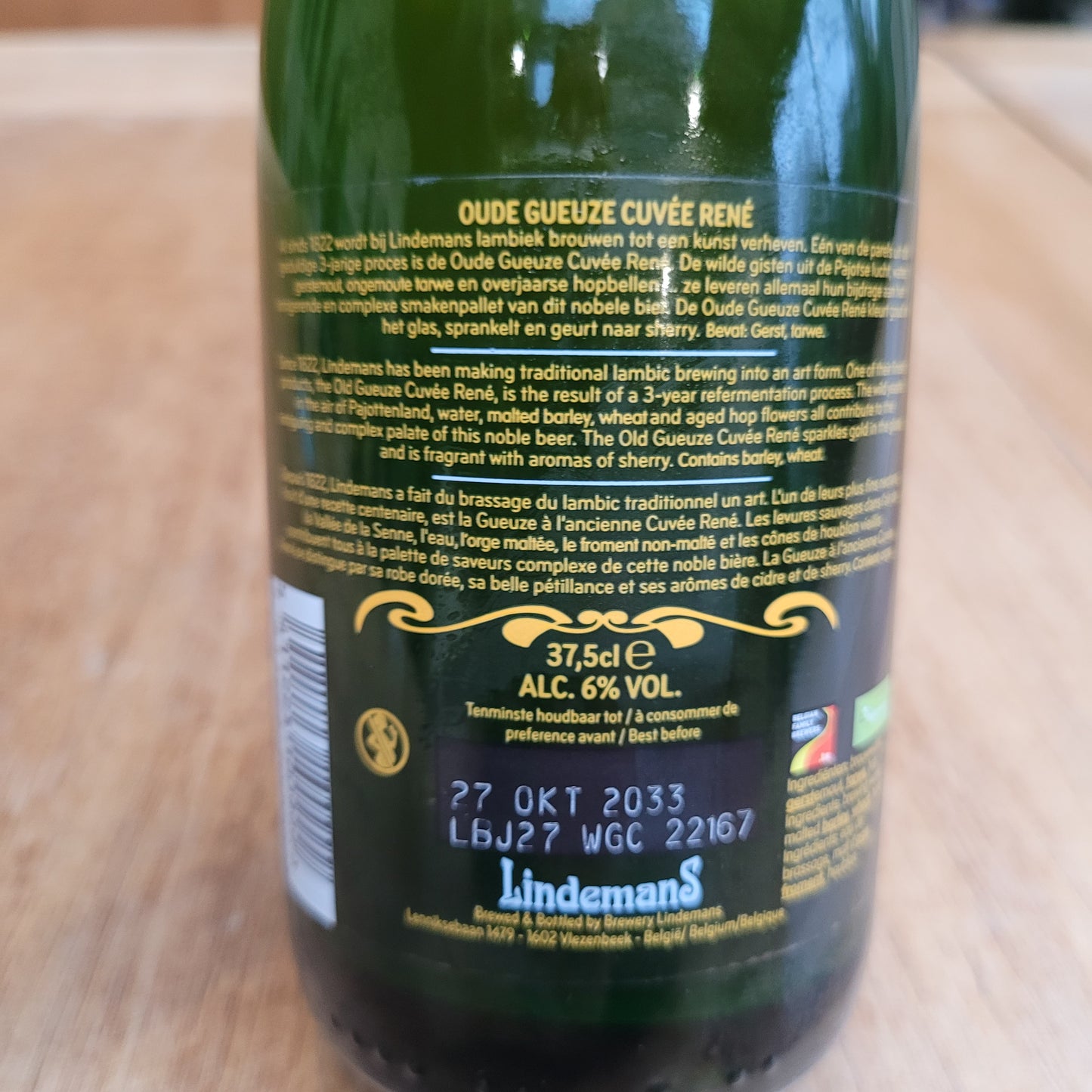 Oude Gueuze Lindemans Cuvée René - 37,5cl