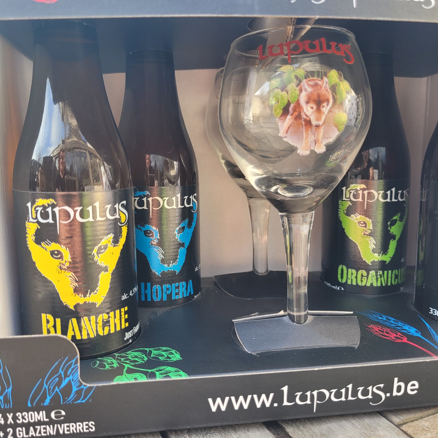 Promo - Pack 4 bières 2 verres Lupulus