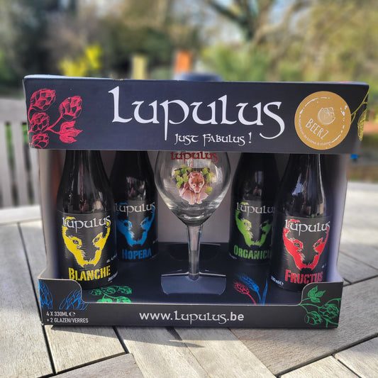 Promo - Pack 4 bières 2 verres Lupulus