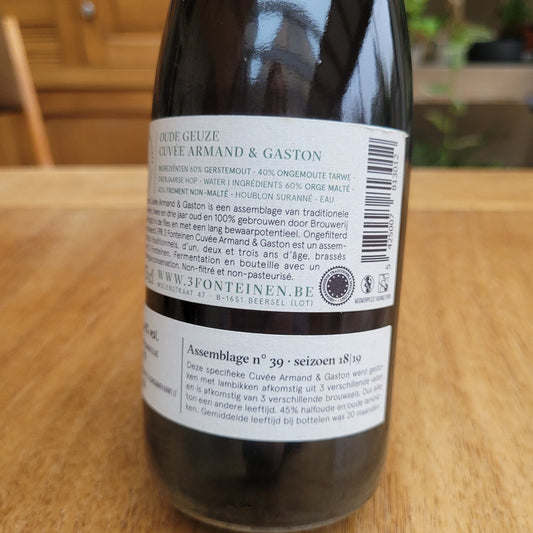 Oude Gueuze Cuvée Armand & Gaston #39 - 3 Fonteinen - 37,5cl