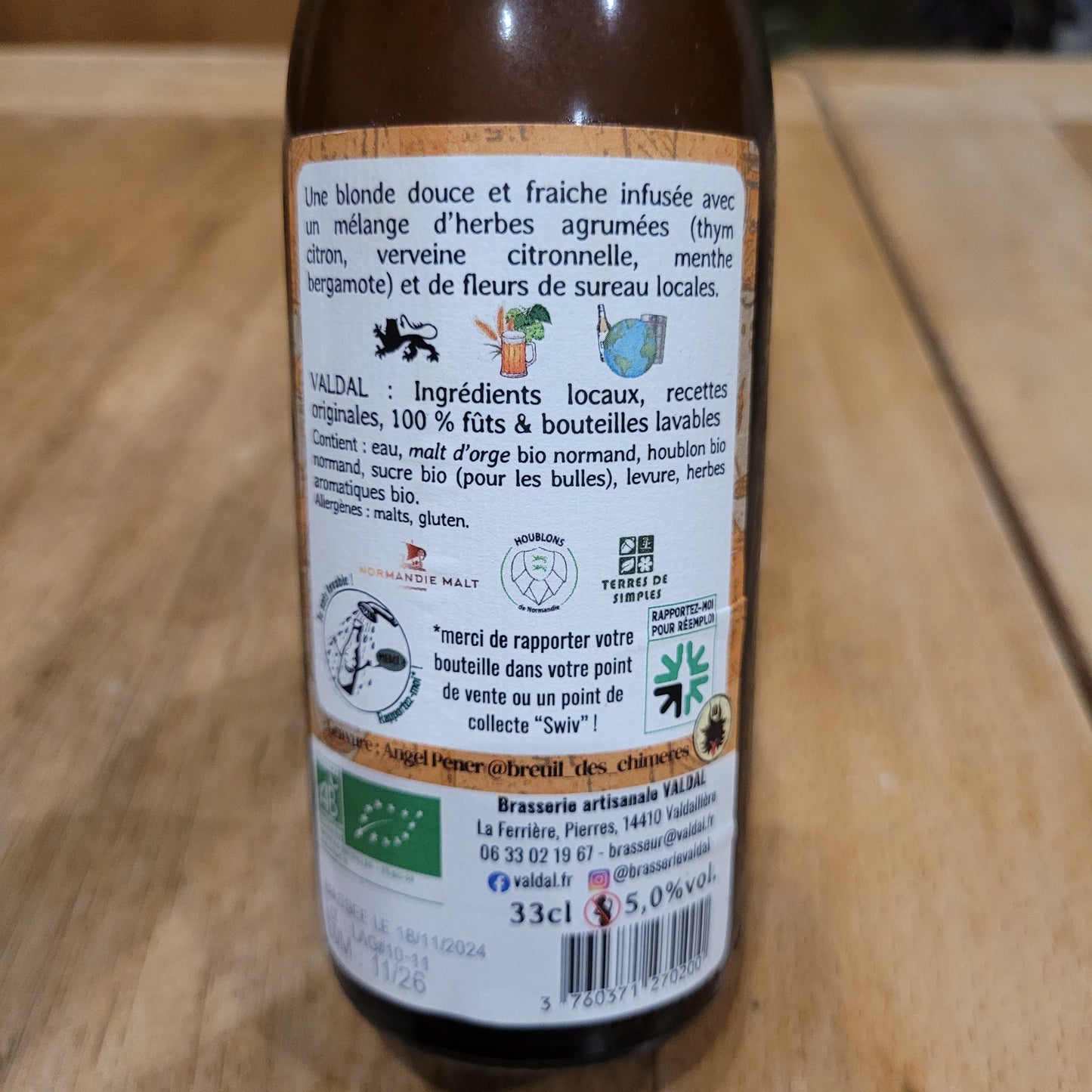 Potion de l'herboriste Bio - Valdal - 33cl